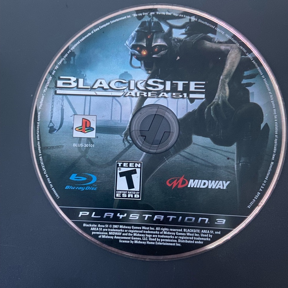 ☾.݁ᛪ༙ 3/$20 🕹️🎮 BlackSite: Area 51 Game For Ps3 - LOOSE + TESTED